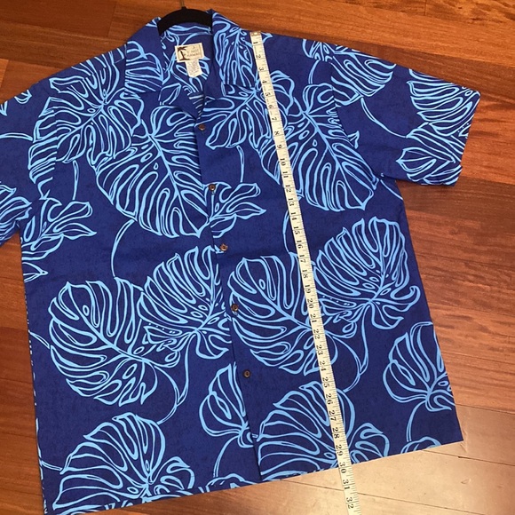HAWAII Mens XL - NWOT Beautiful Blue & Teal Retro Button Down Shirt - Picture 8 of 10